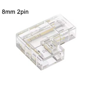 Conector en L Presión Union Cinta Led 8mm 2 Pin  2835 3528
