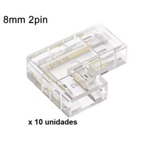 Conector en L Presión Union Cinta Led 8mm 2 Pin 2835 3528