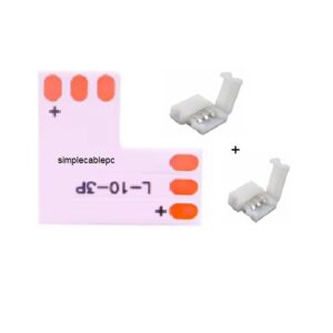 Conector Argb L 10mm 3 Pin Cinta/tira Led + Conector Presión