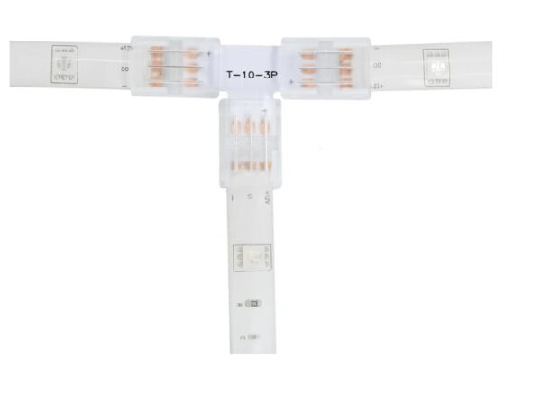 Conector Argb T 10mm 3 Pin Cinta iluminacion Led + Conector Presión - Image 2